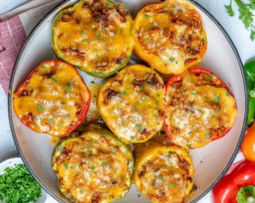 Gevulde paprika (met aardappelen en kaas)